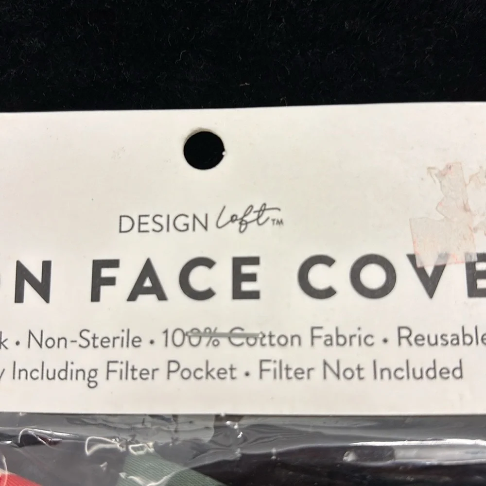 NWT Fashion Design Loft Camouflage & Flag Fabric Face Coverings Masks Washable